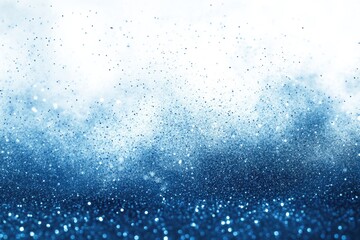 Obraz premium Abstract blue glitter background with sparkling lights and bokeh effect, perfect for festive designs.