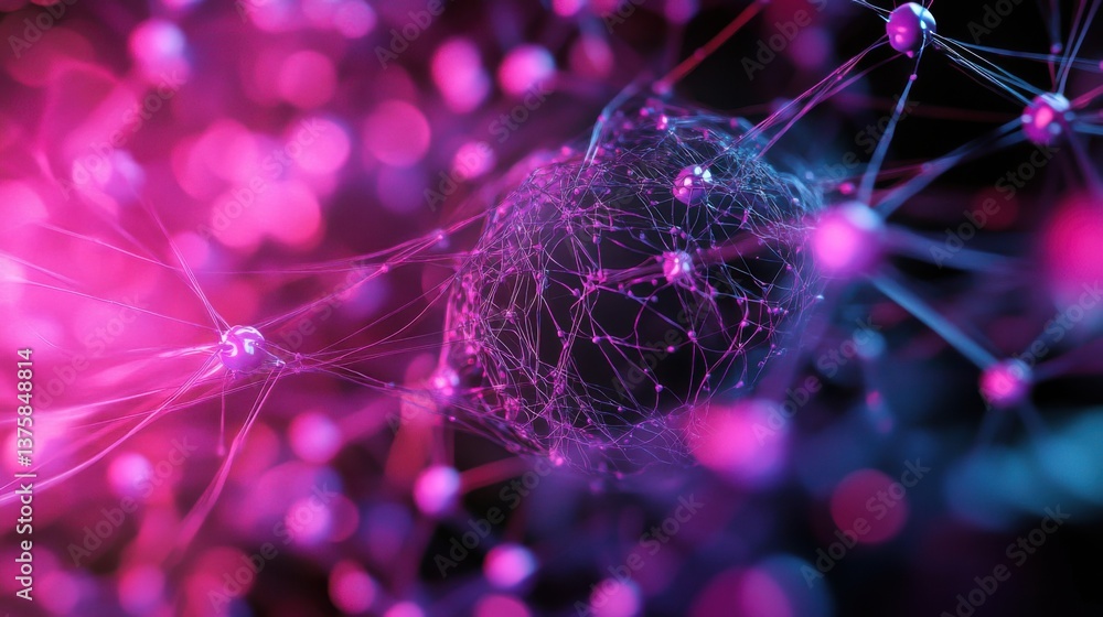Poster abstract science neuron background