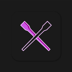 Filled outline Food chopsticks icon isolated on black background. Wooden Korean sticks for Asian dishes. Oriental utensils. Flat filled outline style with shadow. Vector