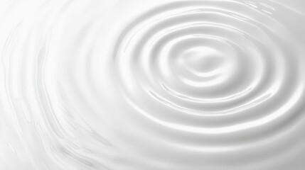 Abstract Image of Milk or White Paint Rippling Outwards, Background  Creating a Visually Appealing and Minimalistic Design with a Smooth and Shiny Texture
