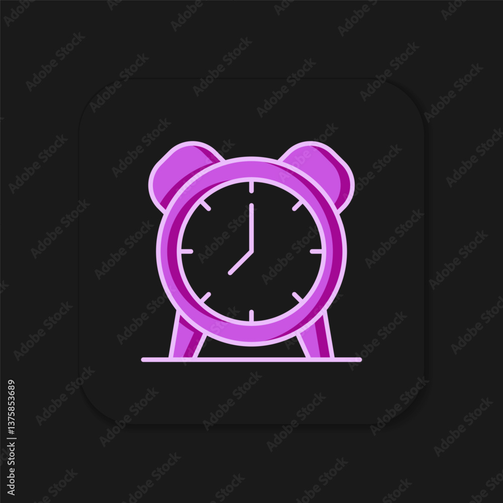 Aufkleber filled outline alarm clock icon isolated on black background. wake up, get up concept. time sign. fl