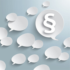 White Bevel Round Speech Bubbles Paragraph