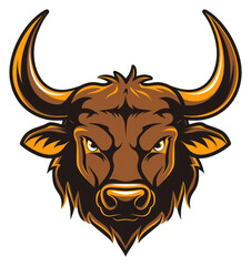 Fototapeta premium PNG Yak bull logo livestock buffalo cattle.