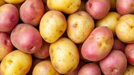 close up potato, background potato harvest,