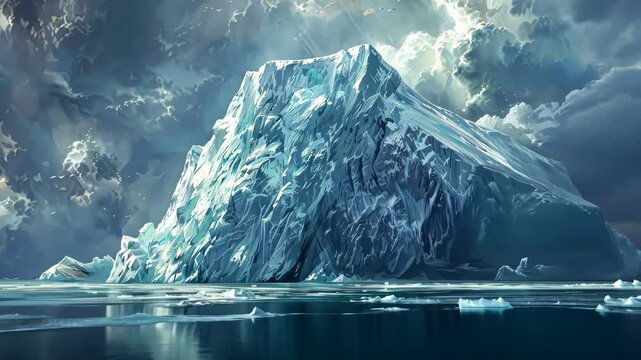 Melting glaciers and ice caps: Capture the dramatic retreat of ice formations, symbolizing the urgency of climate action