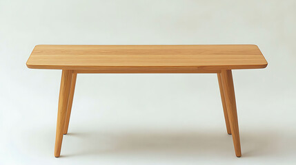 A wooden table with a white background
