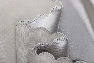 Polyester fabric blend lace craft texture