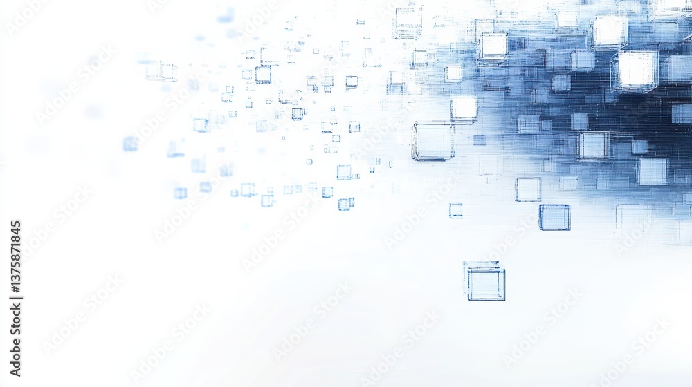 Poster dynamic digital transformation virtual space abstract visual modern environment aerial view conceptu