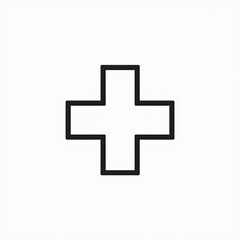 Fototapeta premium Modern minimalistic design element resembling a classic cross symbol