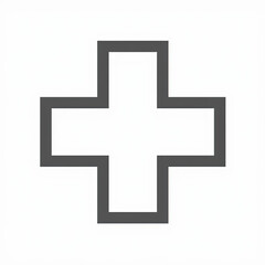 Obraz premium Minimalist design featuring a bold geometric cross symbol in neutral tones