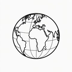 Illustration of a globe showcasing continents and geographical features