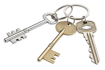 House keys isolated on transparent background