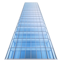 Showcasing Modern Glass Skyscraper Architecture in Urban Environment on Transparent Background