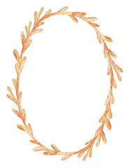 Watercolor Coral Frame in soft pastel tones. Illustration of Template for invitations, greeting cards, baby designs, and ocean themed backgrounds. Art of nautical border in pastel colors