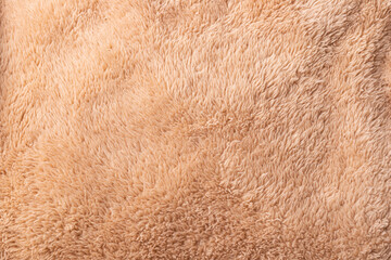 Brown plush fabric texture