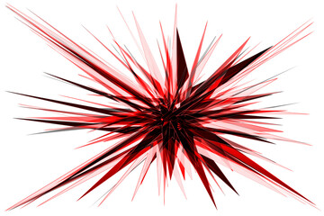 explosion of red and black