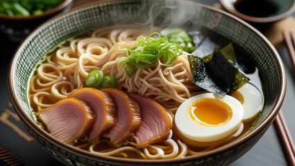 Realistic Japanese Ramen Bowl