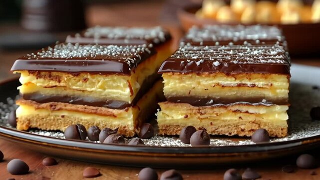 National Boston Cream Pie Day Boston cream pie slices, October 23rd