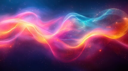 Obraz premium Abstract cosmic energy waves in space background