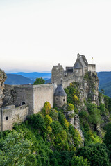 river Danube, ruin Aggstein, Wachau, Lower Austria, Austria