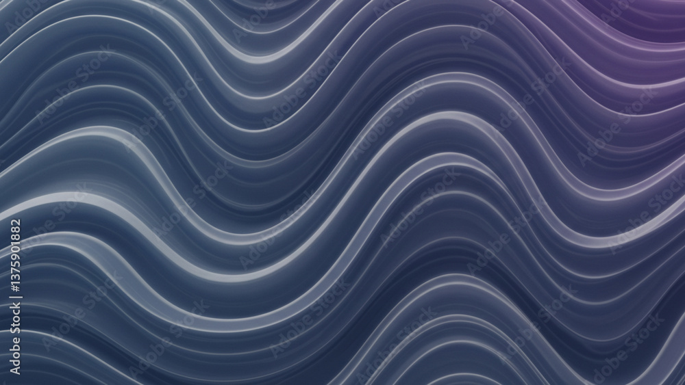 Poster curved wave patterns, flowing lines, and three-dimensional rendering
