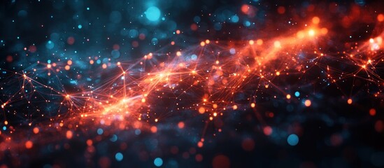 Fototapeta premium Abstract network flow with vibrant colors