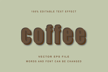 coffee text vector eps, changeable text design, eps file