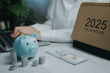 Financial planning for future with savings and budgeting, Business concept