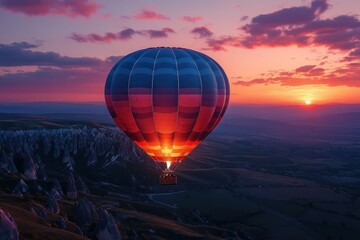 Obraz premium Hot air balloon over Cappadocia at sunrise