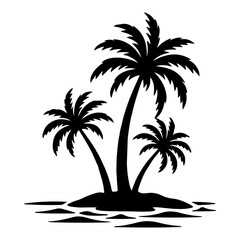 Fototapeta premium Coconut Tree Silhouette vector