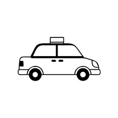 Obraz premium Classic taxi cab outline icon