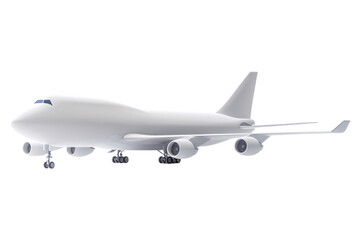 Obraz premium Revolutionary Airplane Design Extended Wings and Jet Engines on Transparent Background