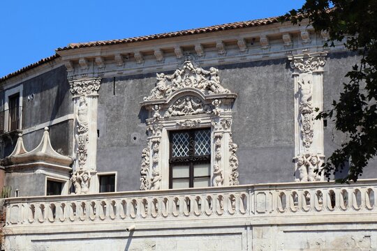 Biscari palace in Catania, Italy