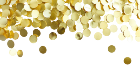 PNG Gold foil circle confetti background circles white.