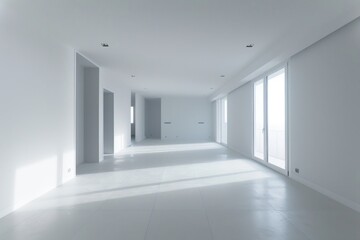 Obraz premium Interior of a Modern Minimalist Apartment with Clean Lines