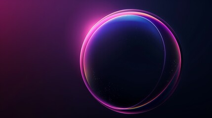 Obraz premium Abstract glowing circular - ring background in purple and blue gradients, representing a futuristic and elegant visual concept. Futuristic elegant circular - ring concept.