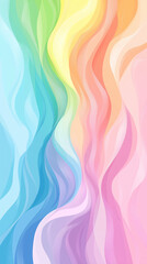 Abstract gradient flowing lines in multicolored pastel tones