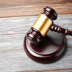 Gavel on Wooden Tabletop,  Justice Law Concept Image