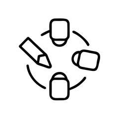 Speaking Editable stroke icon collections. Containing speaking, dialogue, human, man, community, communication, training, meeting, chat, and voice icons. Editable Stroke icon collection Outline icon
