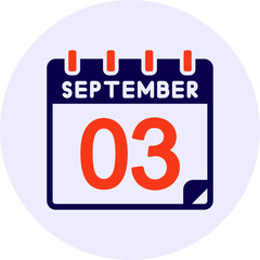 3 September Vector Icon Design