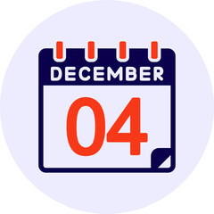 4 December Vector Icon Design