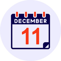 11 December Vector Icon Design