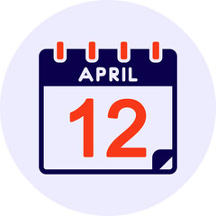 12 April Vector Icon Design