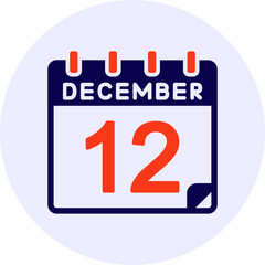 12 December Vector Icon Design