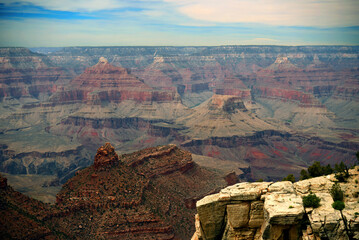Hazy Sky Day At The Grand Canyon Arizona