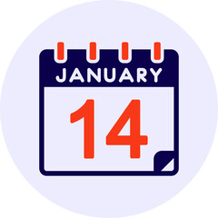 14 January Vector Icon Design
