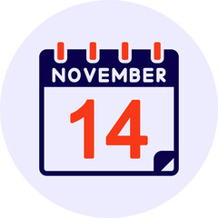 14 November Vector Icon Design