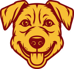 happy dog face sticker