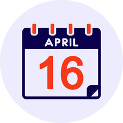 16 April Vector Icon Design