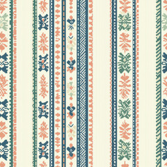 A colorful striped pattern with a blue stripe